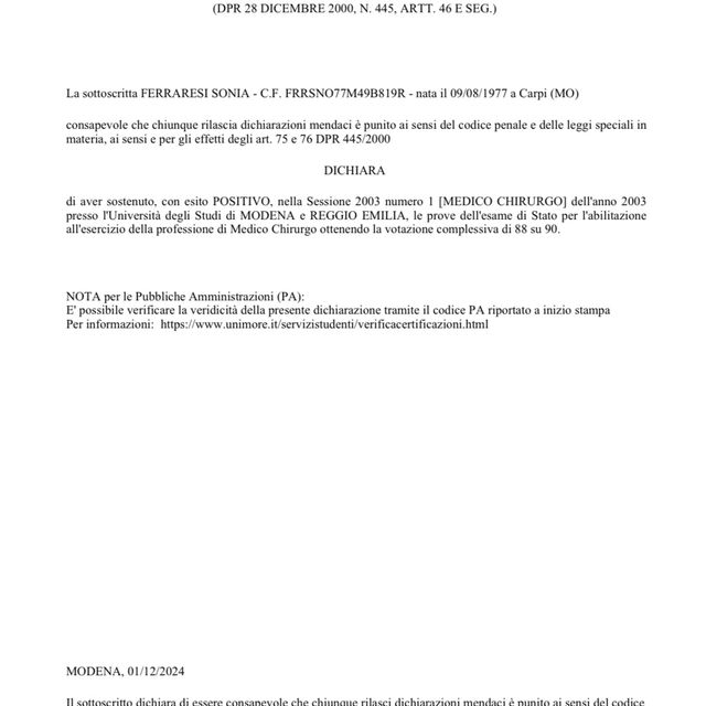 Ingrandire l'immagine: certificate 1