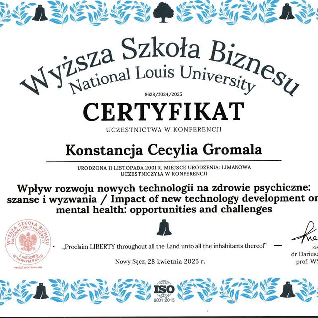 Powiększ obraz: certificate 5