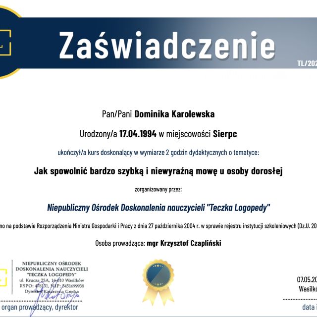 Powiększ obraz: certificate 8