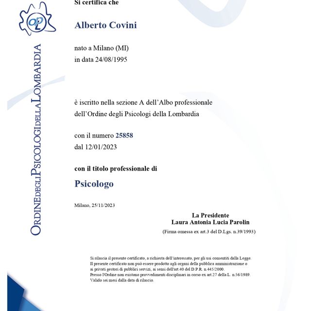 Ingrandire l'immagine: certificate 1