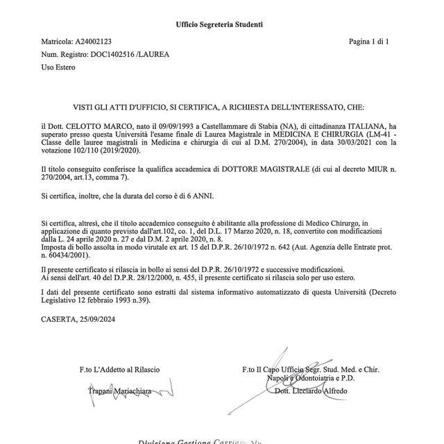 Ingrandire l'immagine: certificate 1