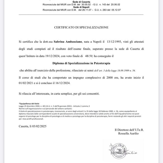 Ingrandire l'immagine: certificate 1