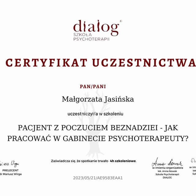 Powiększ obraz: certificate 40