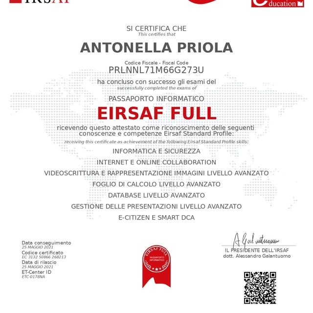 Ingrandire l'immagine: certificate 11