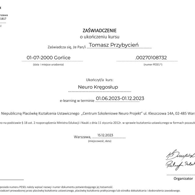 Powiększ obraz: certificate 10