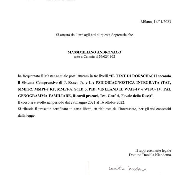 Ingrandire l'immagine: certificate 1