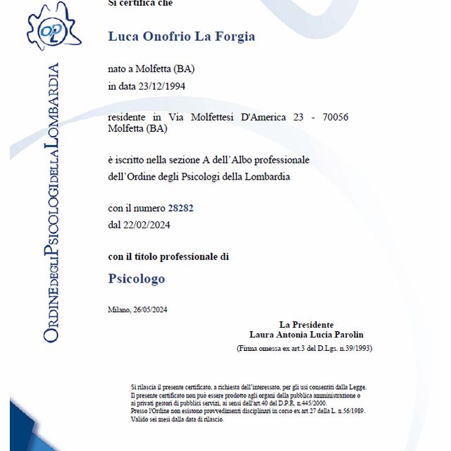 Ingrandire l'immagine: certificate 1