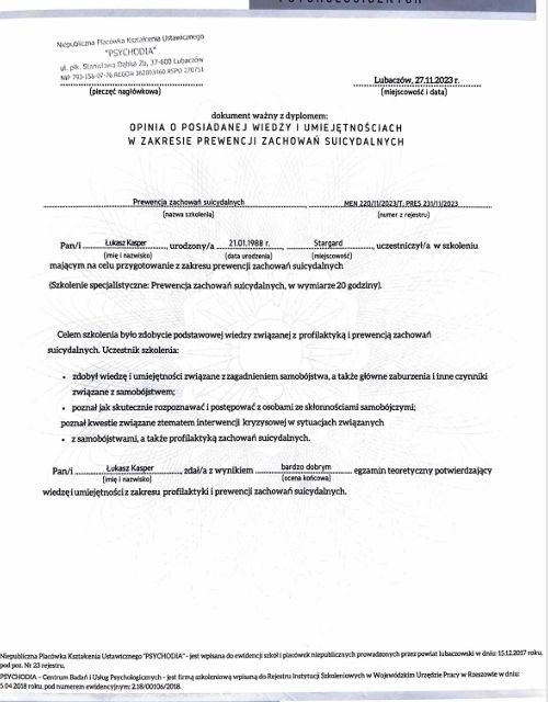 Powiększ obraz: certificate 15