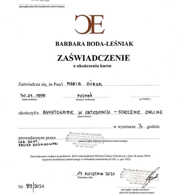 Powiększ obraz: certificate 22