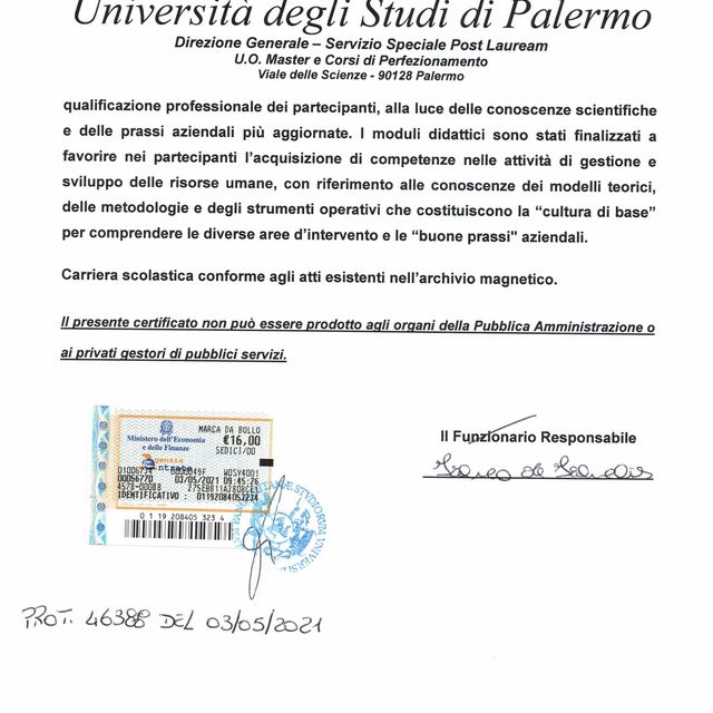 Ingrandire l'immagine: certificate 19