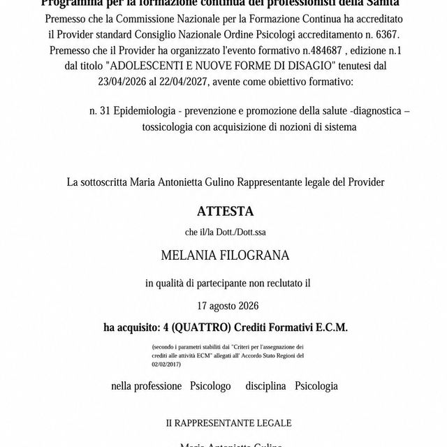 Ingrandire l'immagine: certificate 19