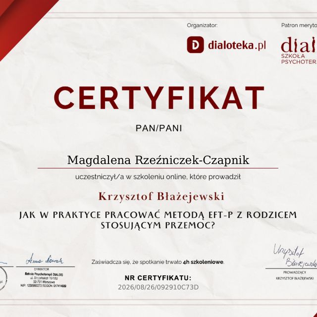 Powiększ obraz: certificate 20