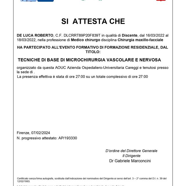 Ingrandire l'immagine: certificate 20