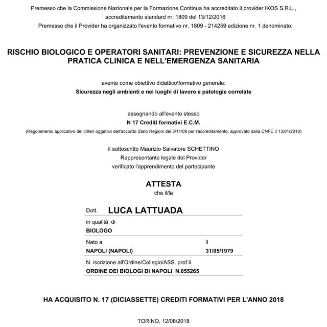 Ingrandire l'immagine: certificate 19