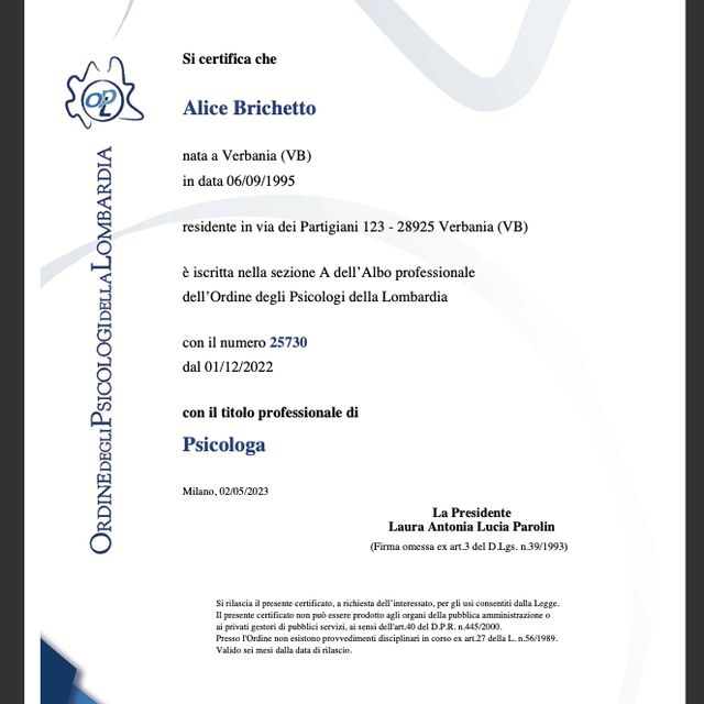 Ingrandire l'immagine: certificate 1