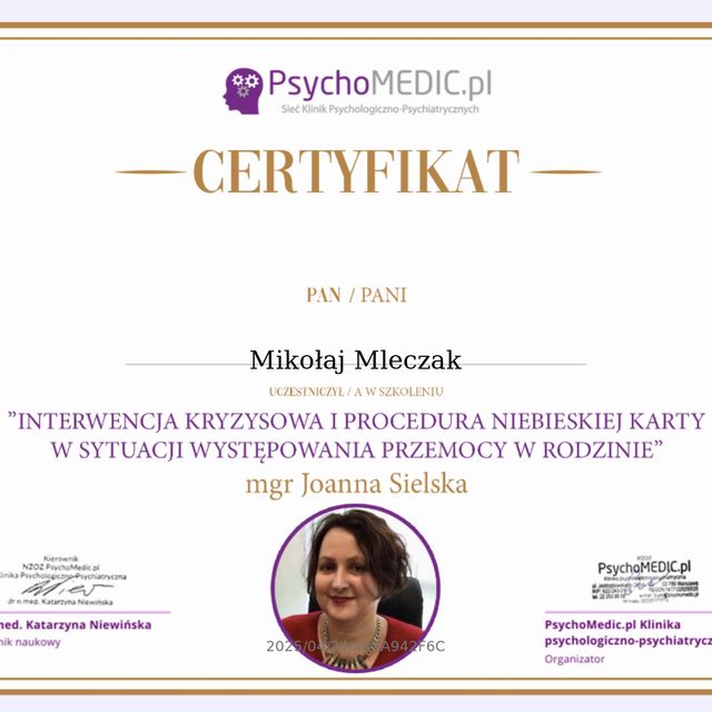 Powiększ obraz: certificate 40