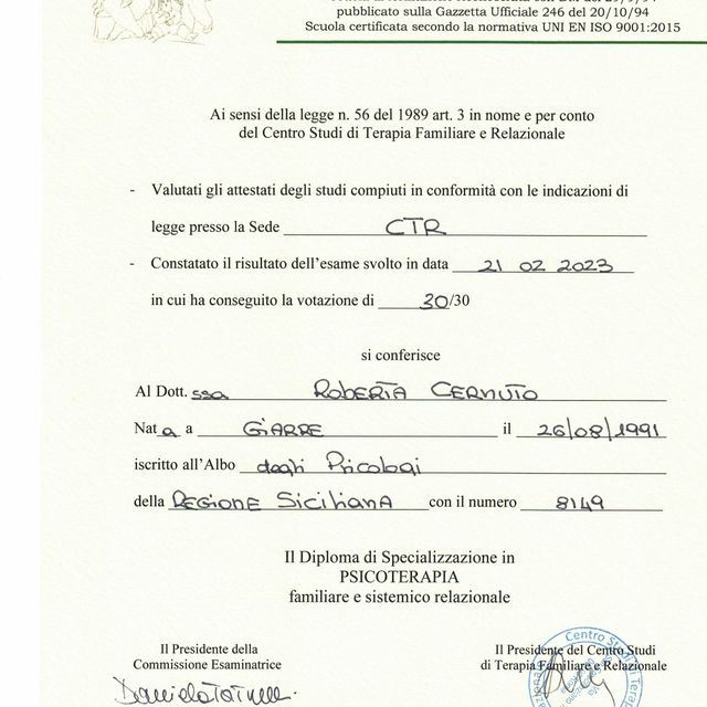 Ingrandire l'immagine: certificate 1