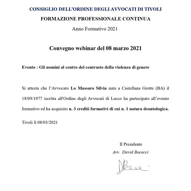 Ingrandire l'immagine: certificate 8