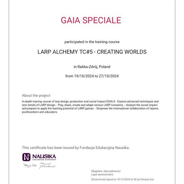 Ingrandire l'immagine: certificate 3