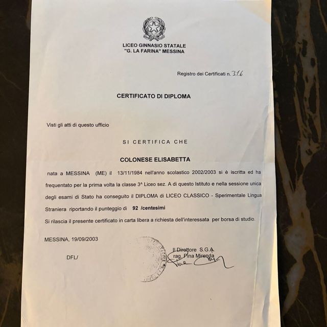 Ingrandire l'immagine: certificate 40