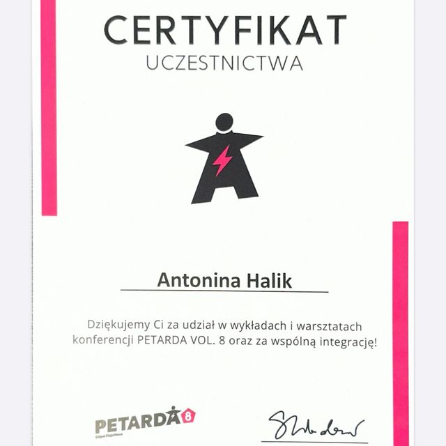 Powiększ obraz: certificate 8