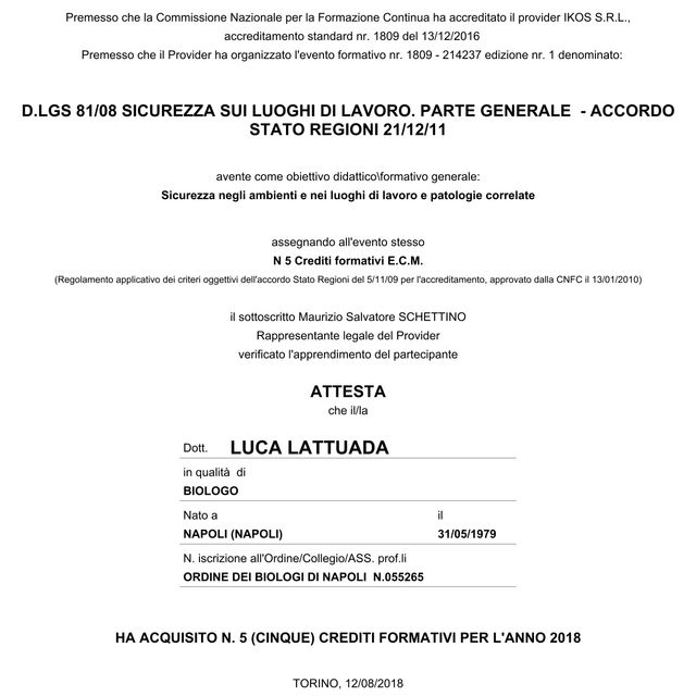 Ingrandire l'immagine: certificate 10