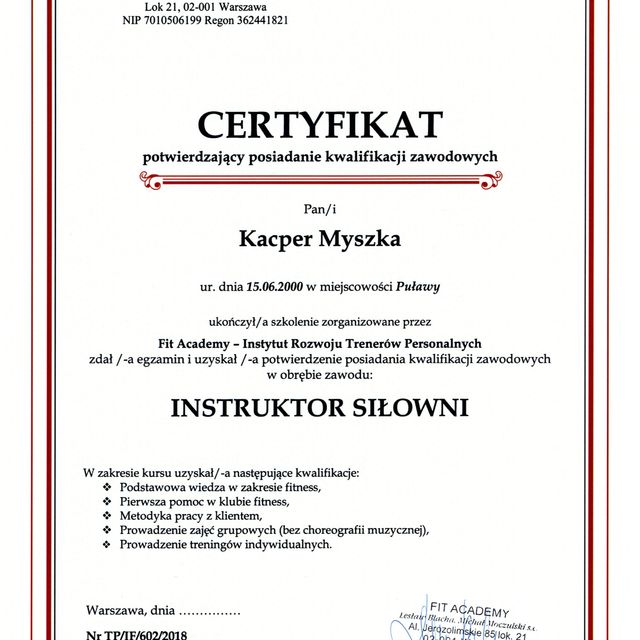 Powiększ obraz: certificate 20