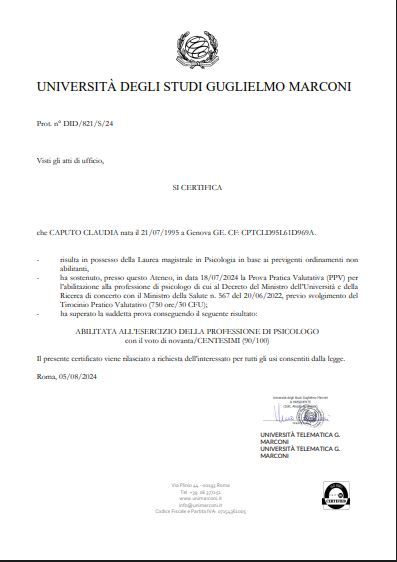 Ingrandire l'immagine: certificate 1