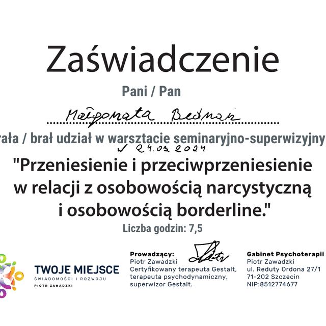 Powiększ obraz: certificate 15