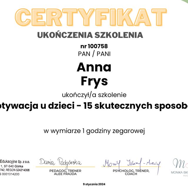 Powiększ obraz: certificate 90