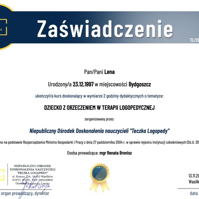Powiększ obraz: certificate 11