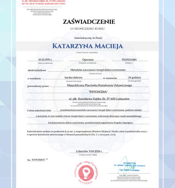 Powiększ obraz: certificate 14