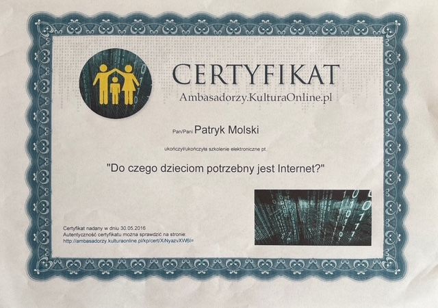 Powiększ obraz: certificate 55