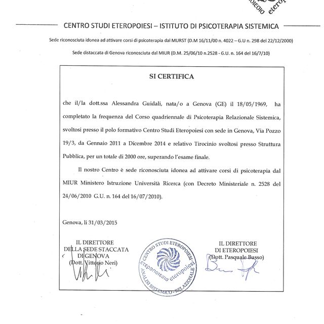 Ingrandire l'immagine: certificate 1