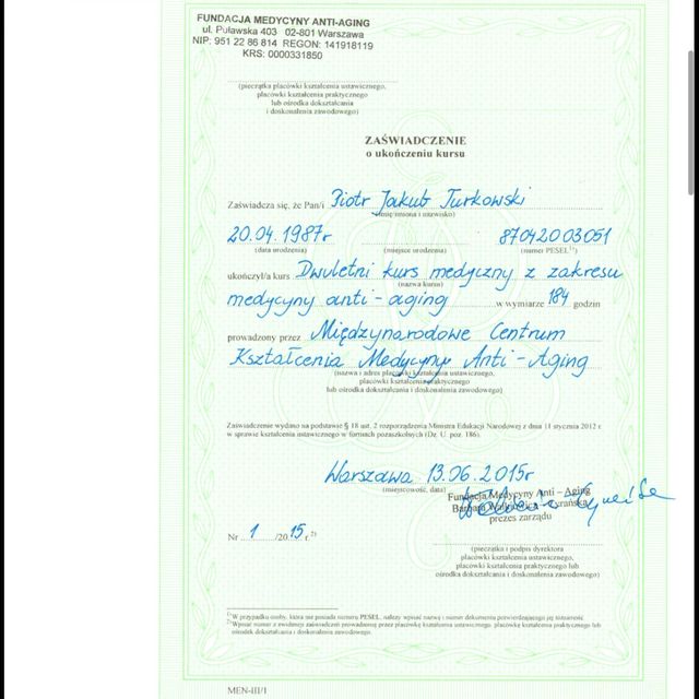 Powiększ obraz: certificate 100