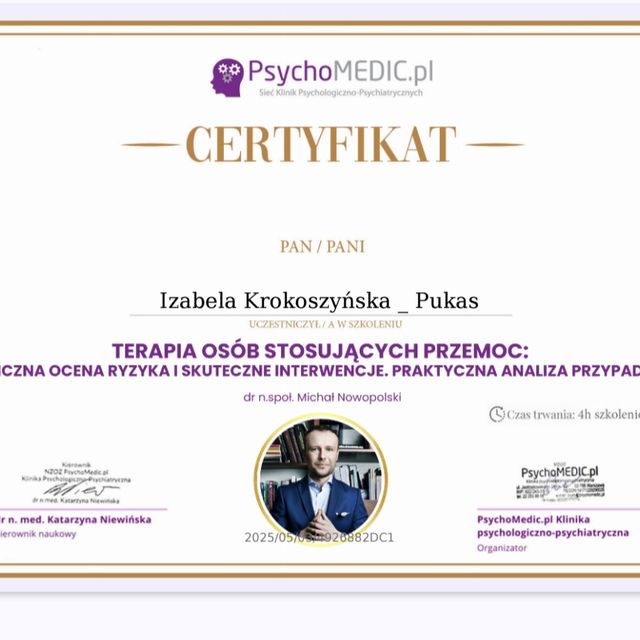 Powiększ obraz: certificate 70