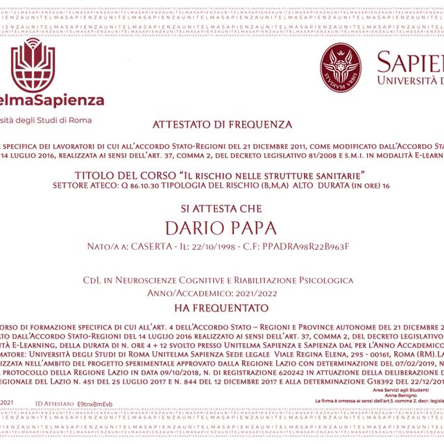 Ingrandire l'immagine: certificate 8