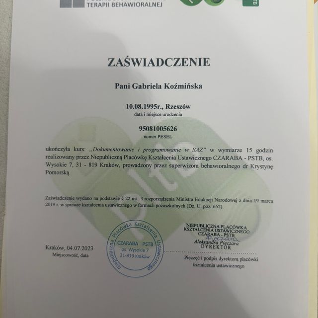 Powiększ obraz: certificate 8