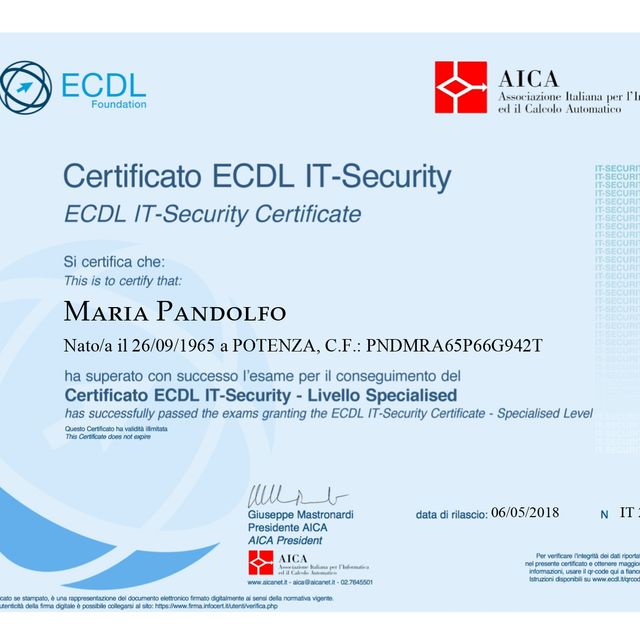 Ingrandire l'immagine: certificate 5