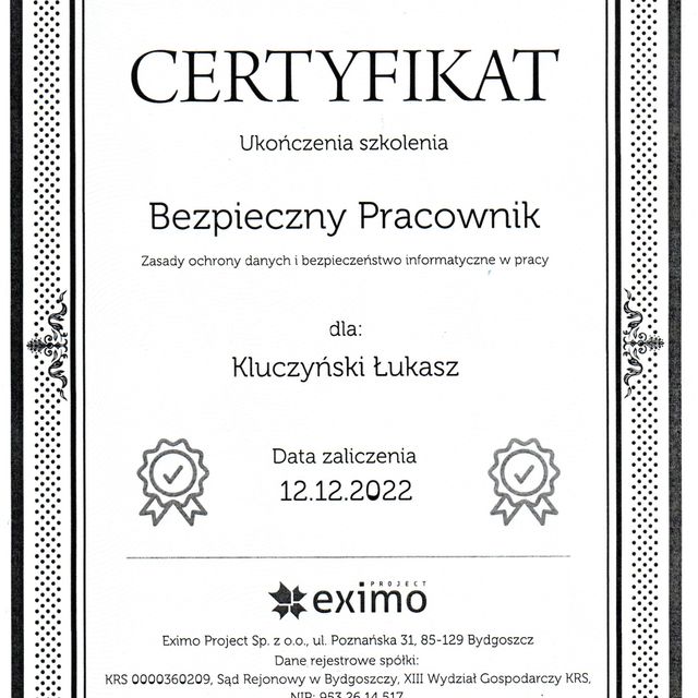 Powiększ obraz: certificate 21