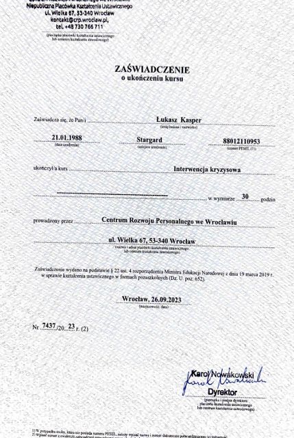 Powiększ obraz: certificate 22