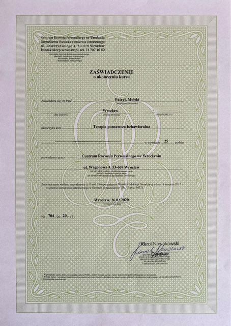 Powiększ obraz: certificate 124
