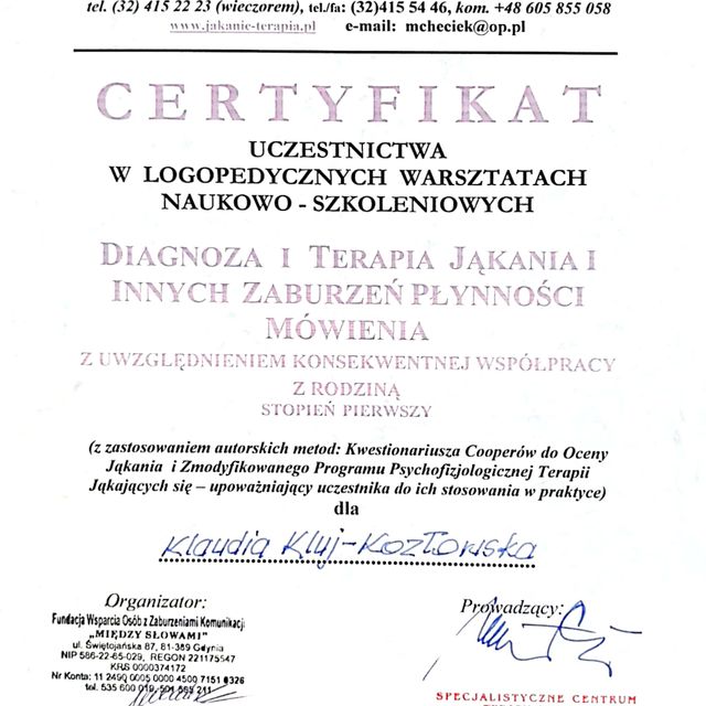 Powiększ obraz: certificate 20