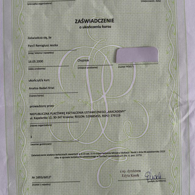 Powiększ obraz: certificate 21