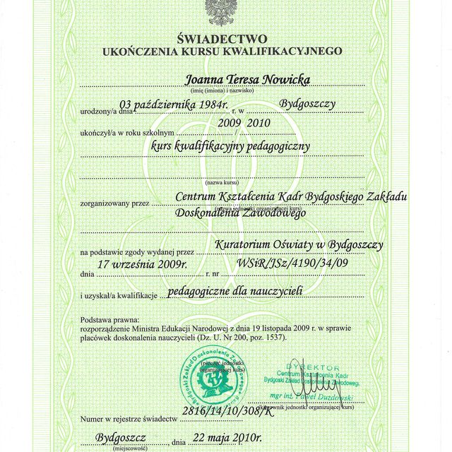 Powiększ obraz: certificate 8