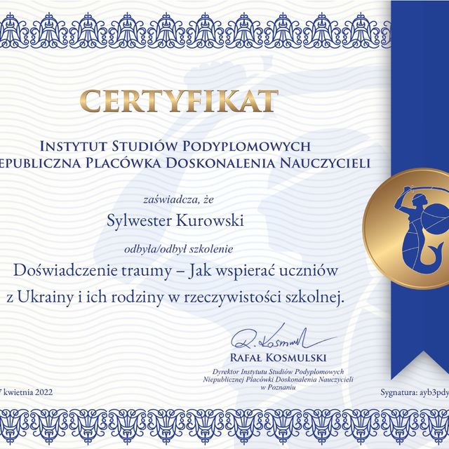 Powiększ obraz: certificate 17