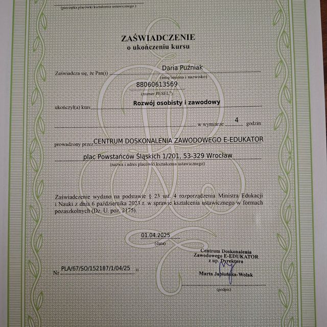 Powiększ obraz: certificate 27