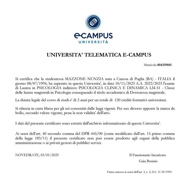 Ingrandire l'immagine: certificate 3