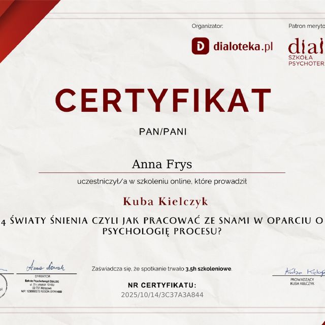 Powiększ obraz: certificate 88