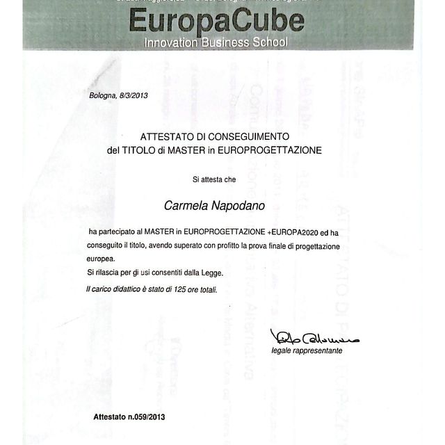 Ingrandire l'immagine: certificate 19